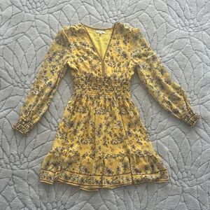 Max Studio Vibrant Yellow Garment with Floral Accent